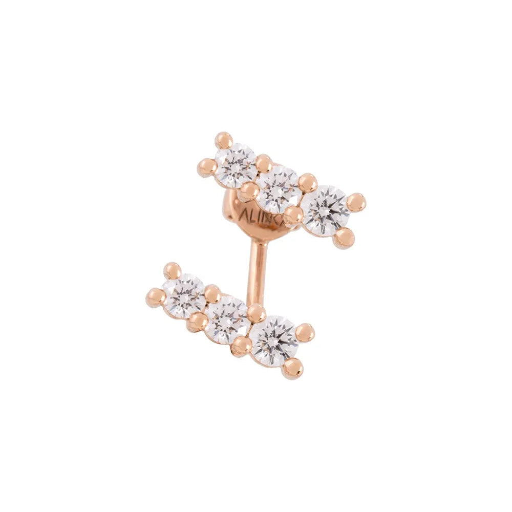 LARA Multiwear Diamond Stud Earring Single