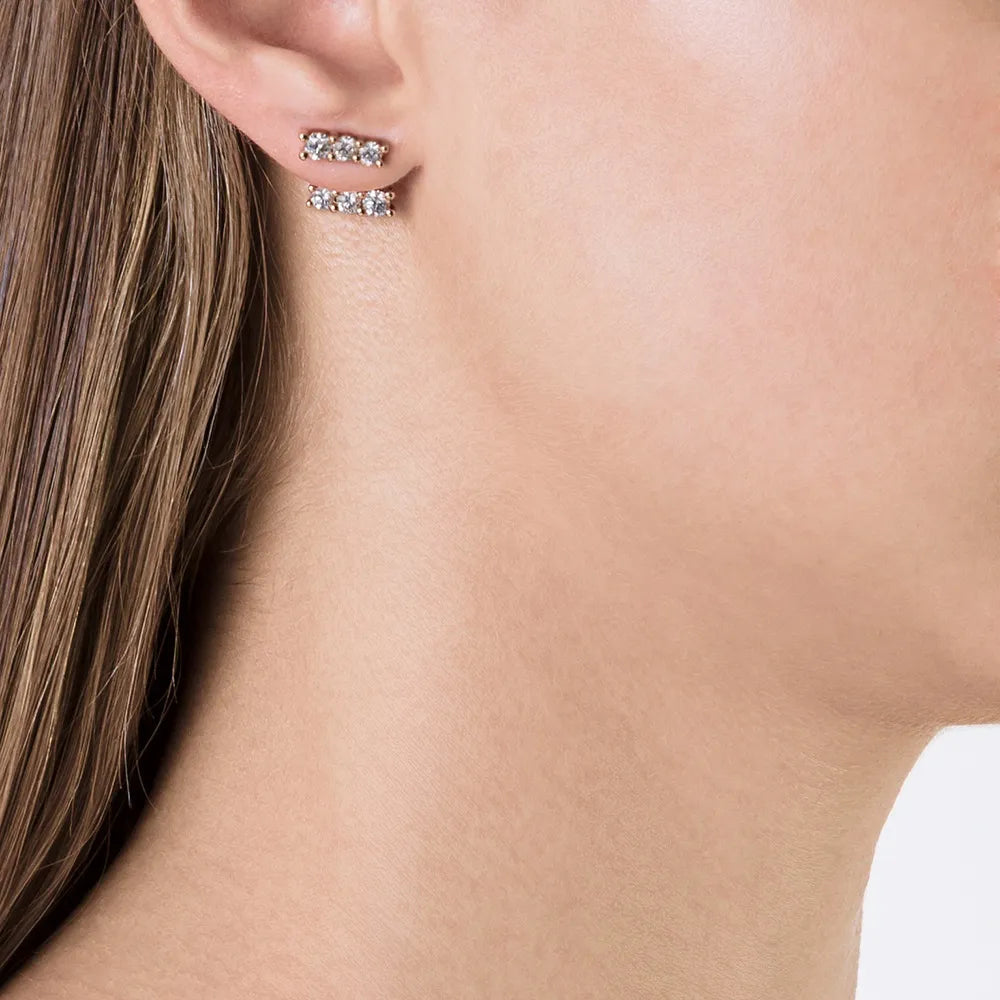 LARA Multiwear Diamond Stud Earring Single