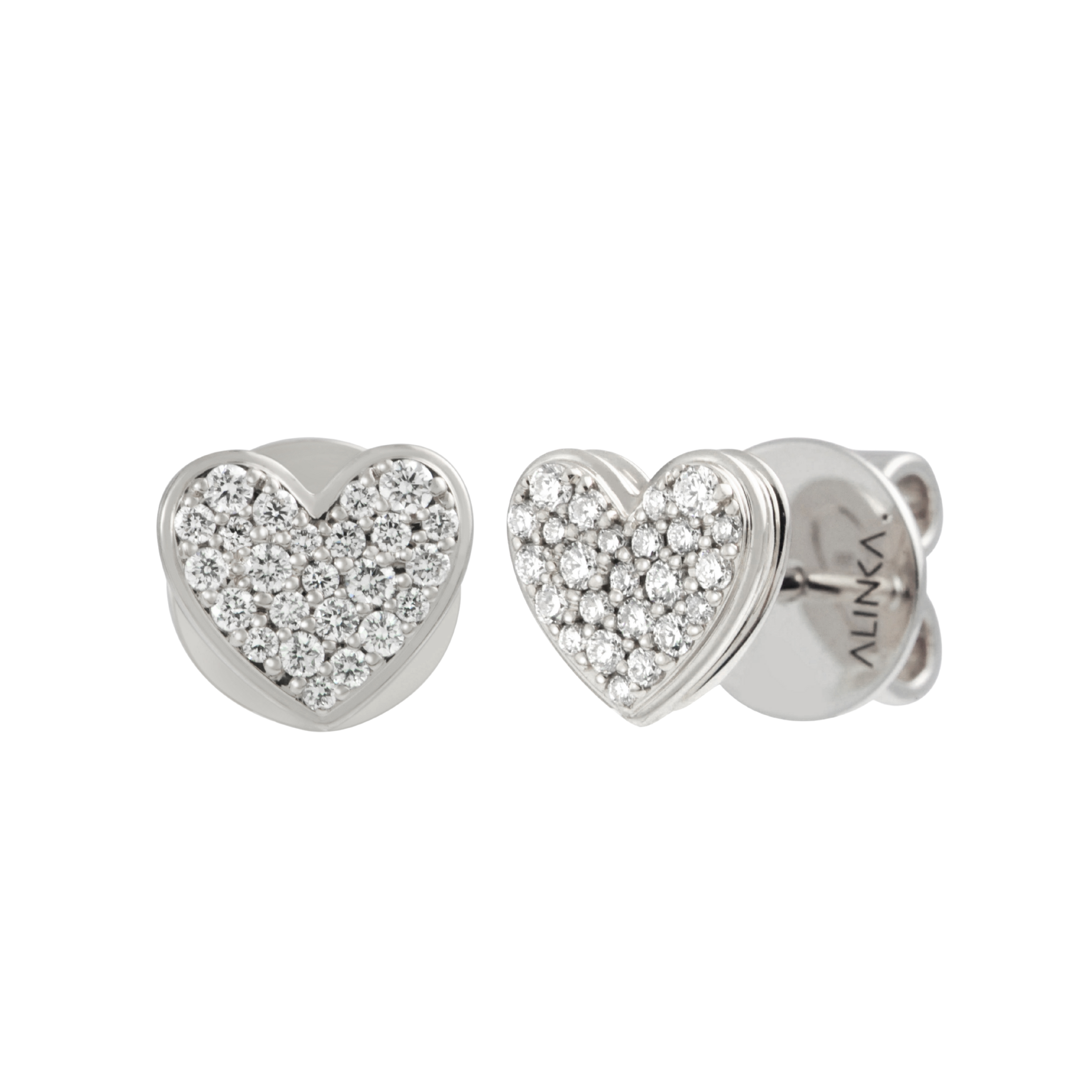 CAVIAR HEART Diamond Earrings Pair