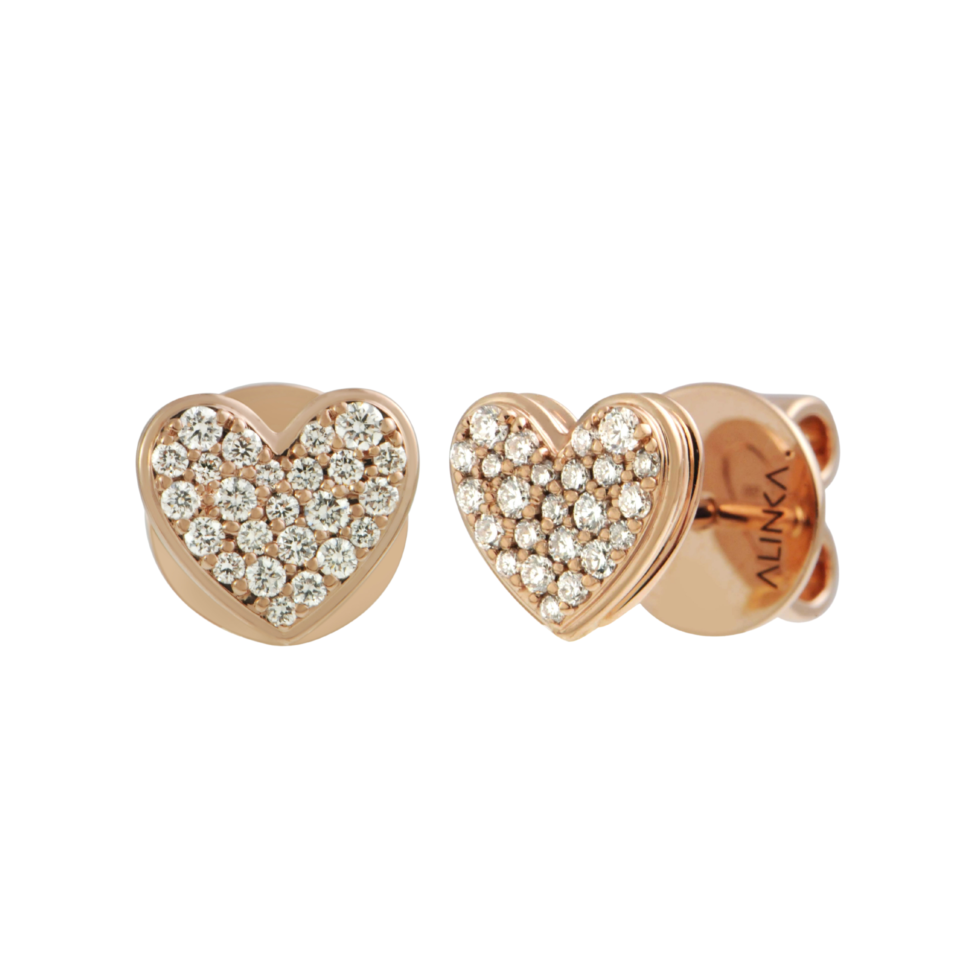 CAVIAR HEART Diamond Earrings Pair