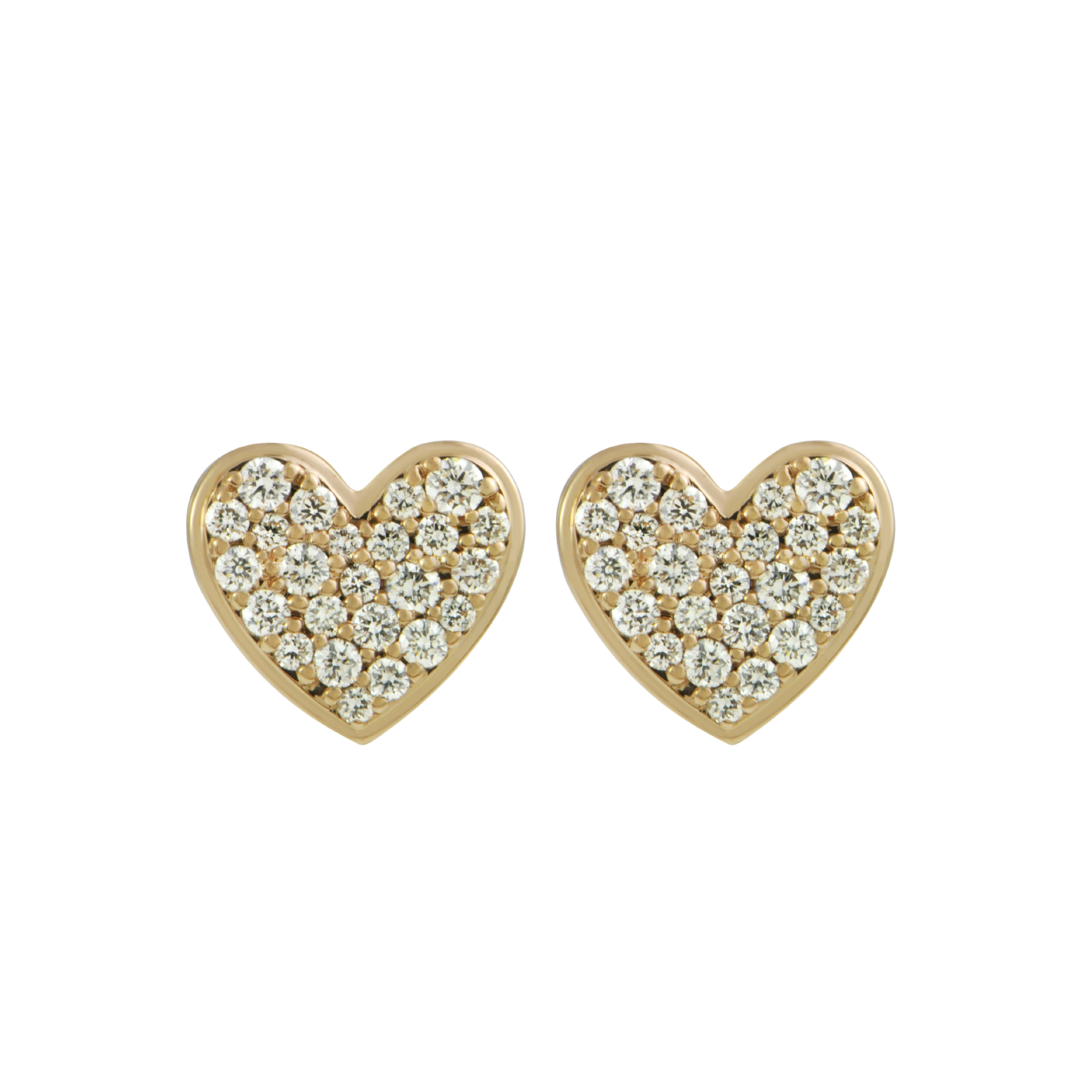 CAVIAR HEART Diamond Earrings Pair