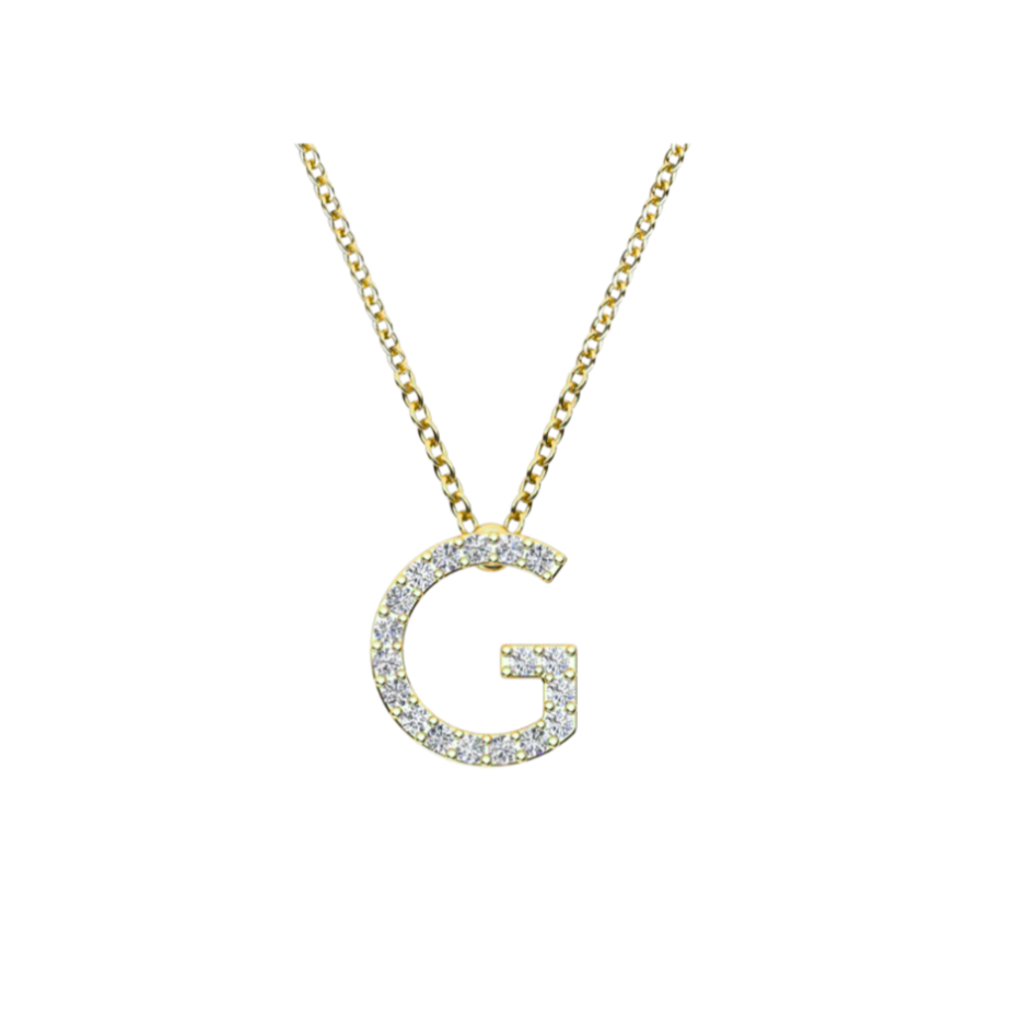 ID Initial Diamond Necklace