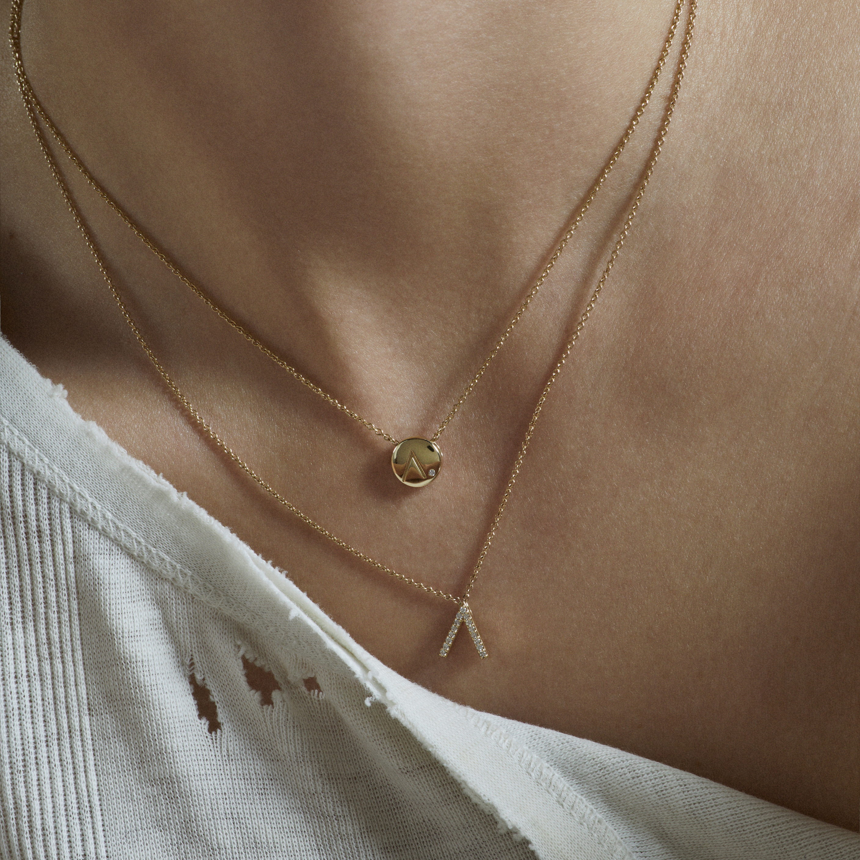 ID Initial Diamond Necklace