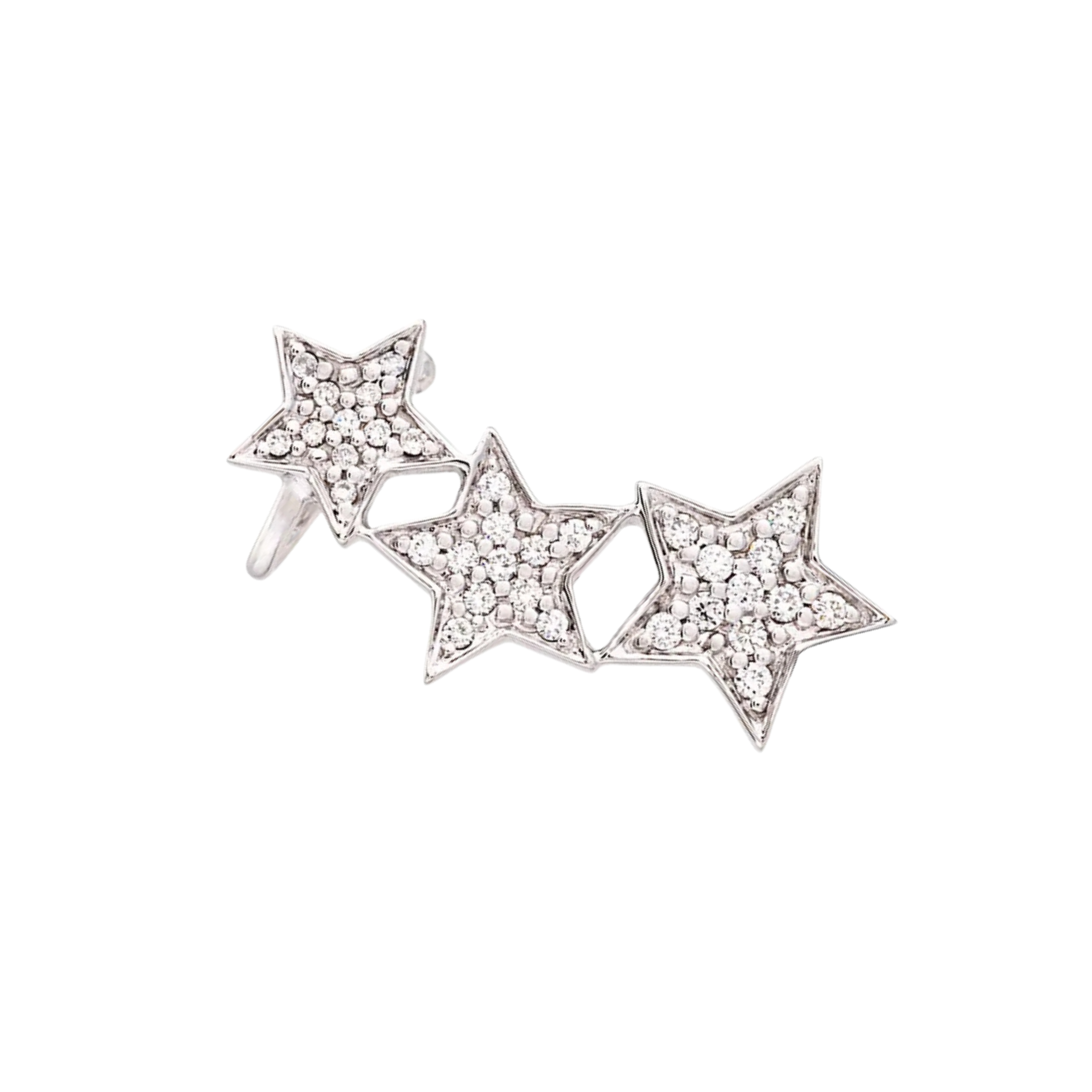 STASIA Triple Star Diamond Ear Cuff Single