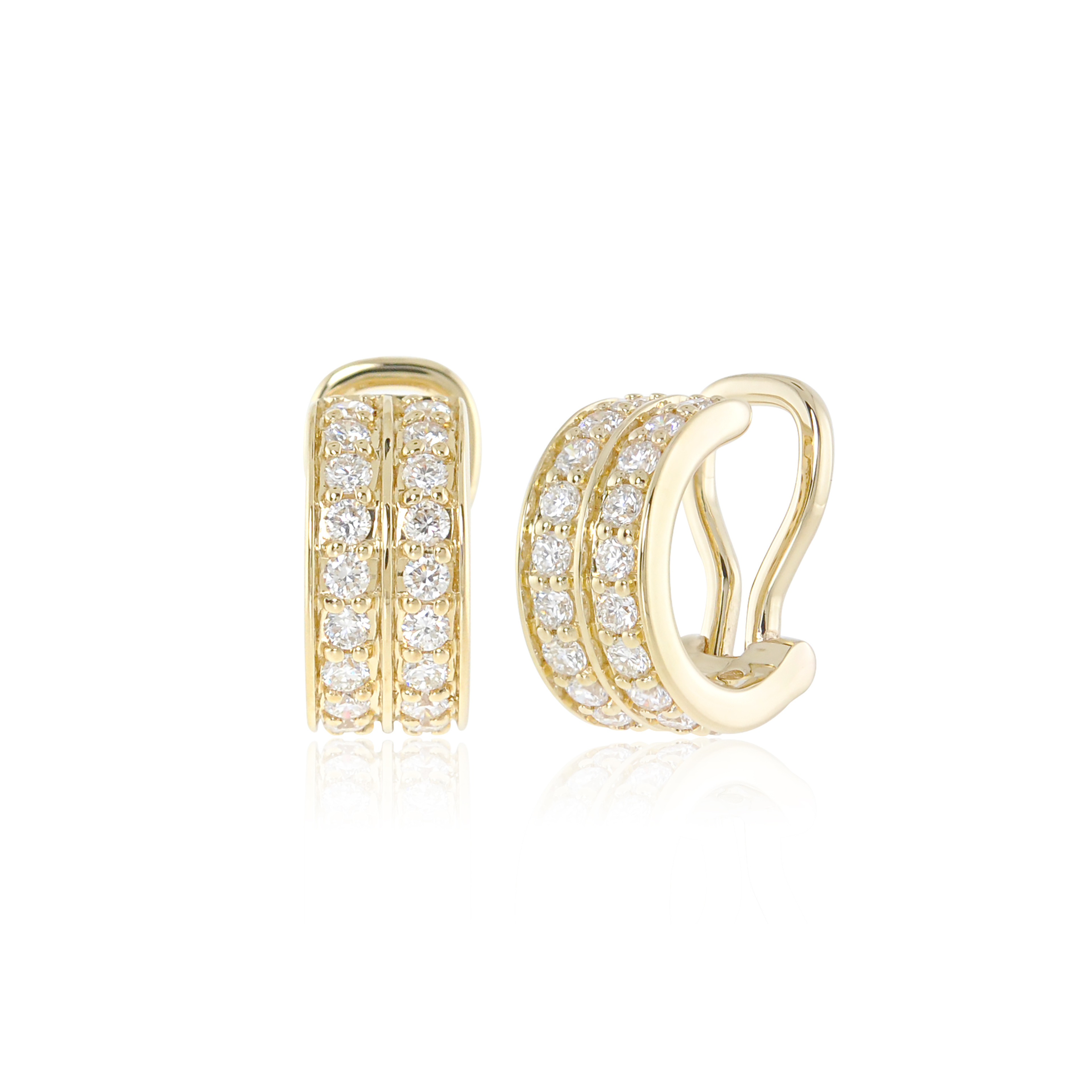 IRINA Double Row Diamond Ear Cuff Single