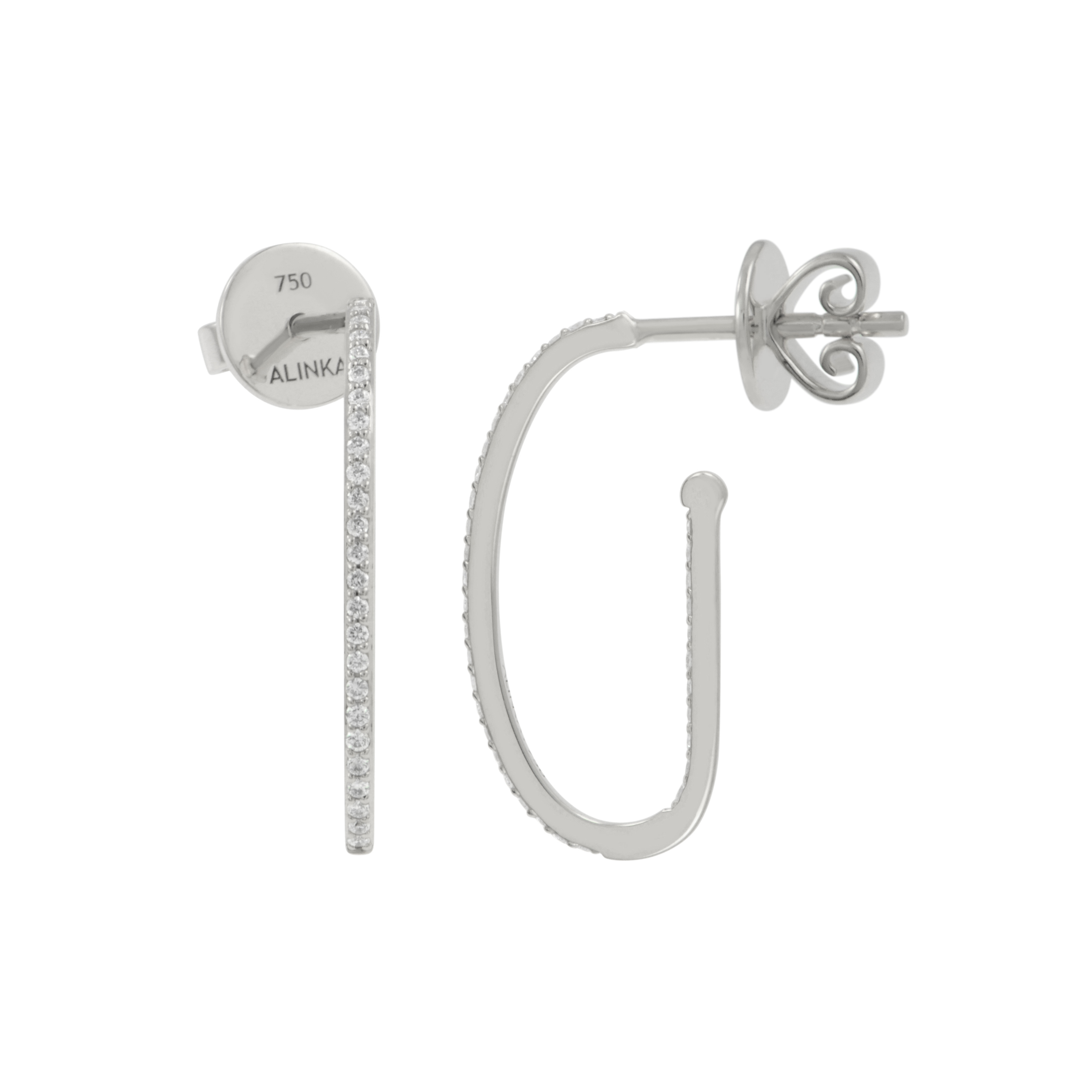 HOOP Diamond Earrings Small Pair