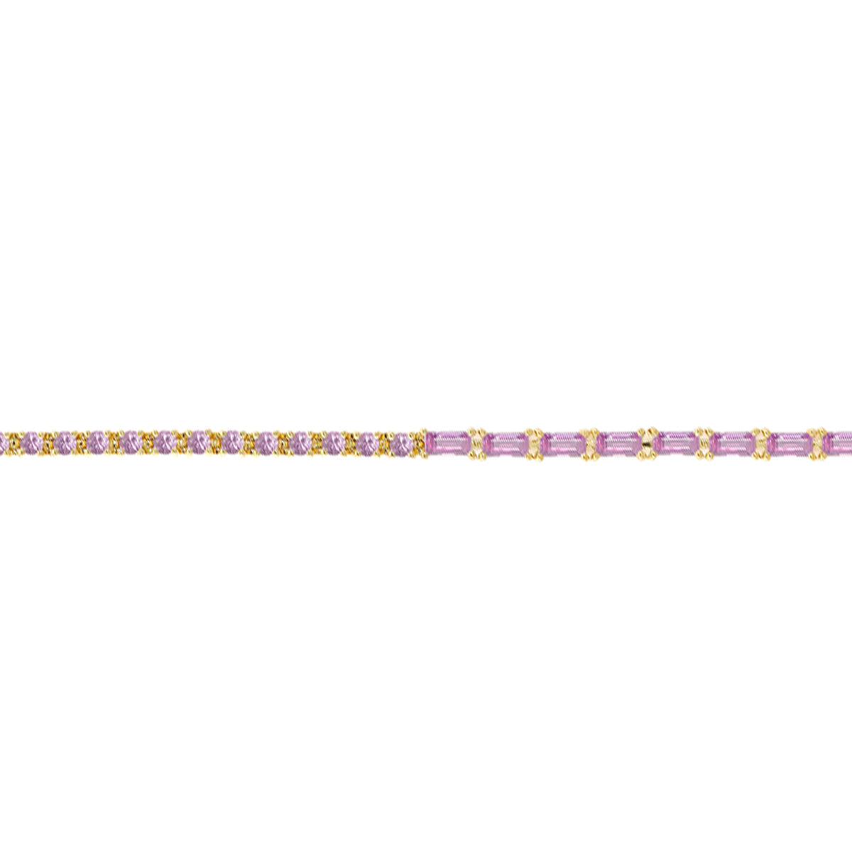 AMALFI Line Pink Sapphire Tennis Bracelet