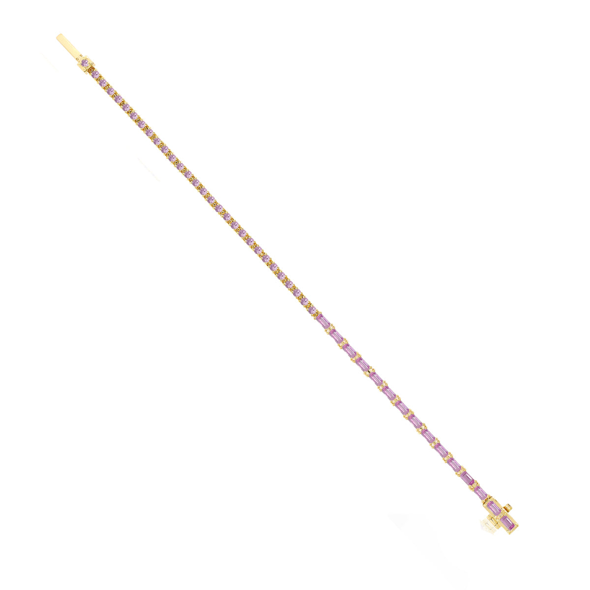 AMALFI Line Pink Sapphire Tennis Bracelet
