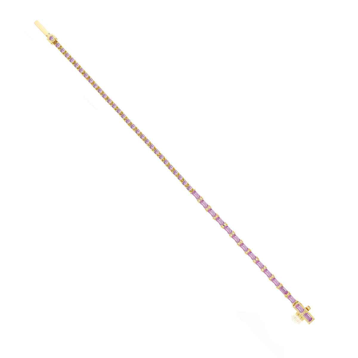 ECLIPSE Line Pink Sapphire Tennis Bracelet