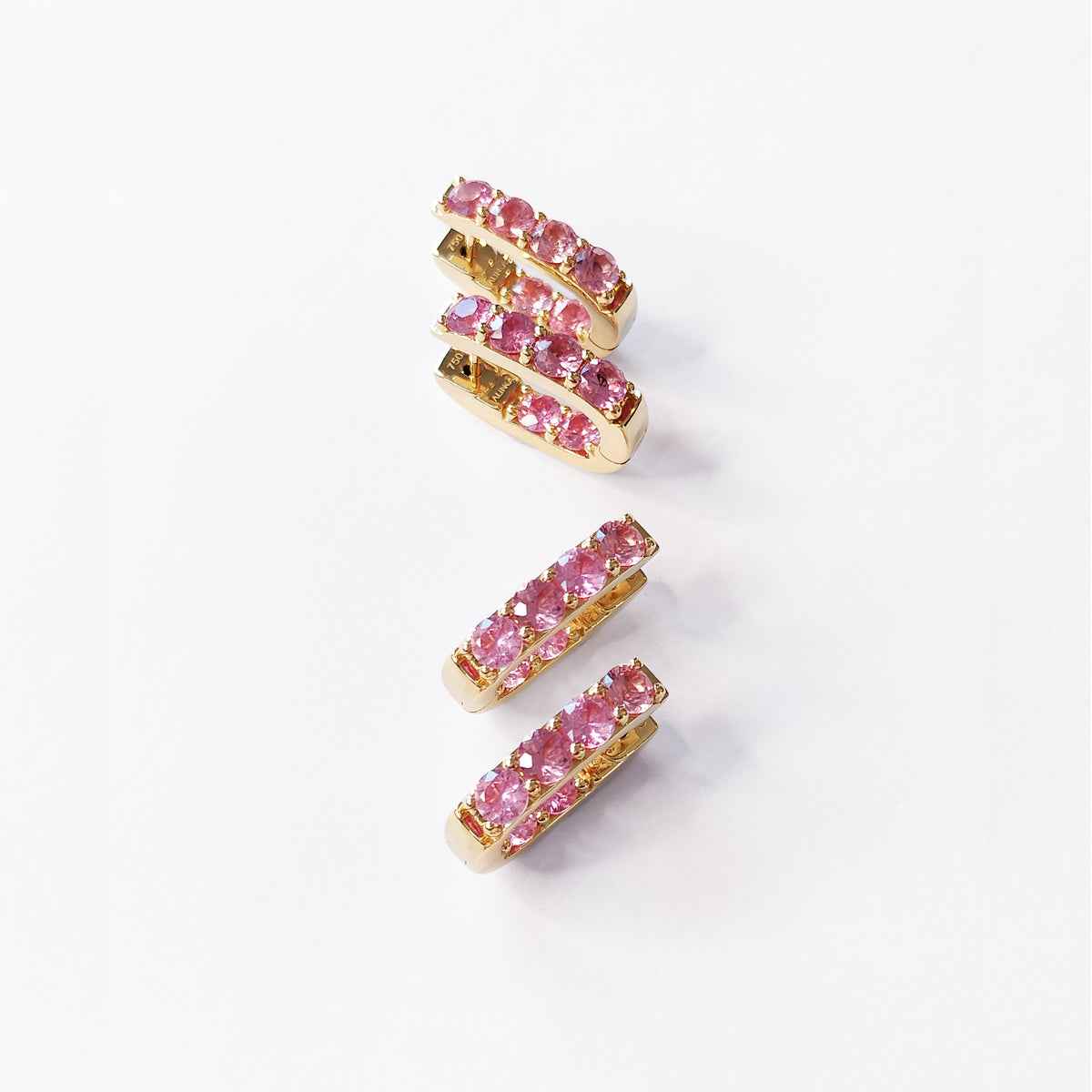 LINKA Grande Pink Sapphire Earrings Pair