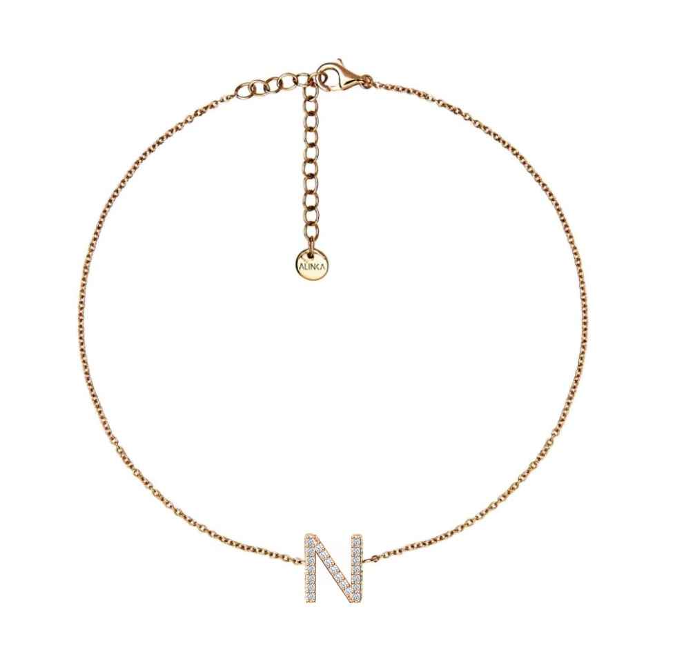 ID Initial Diamond Anklet
