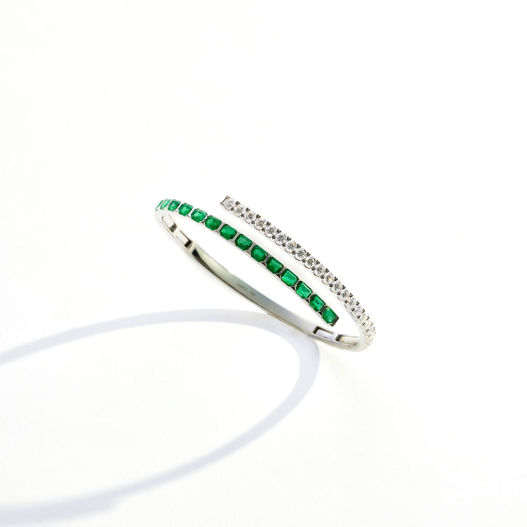 ECLIPSE Emerald and Diamond Bangle
