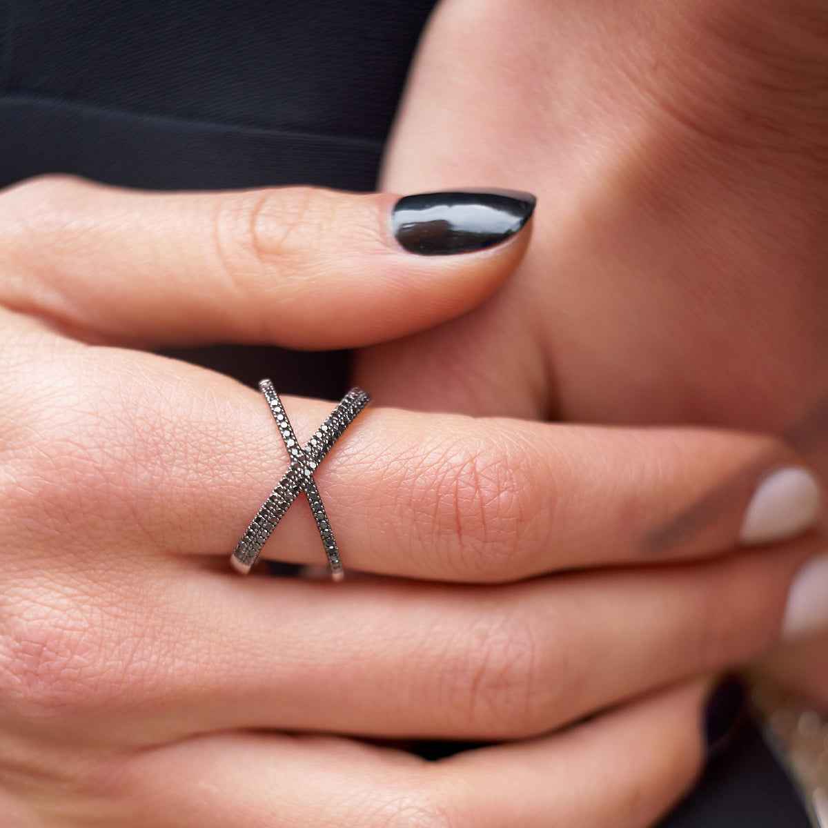 KATIA Superfine Double Black Diamond Ring