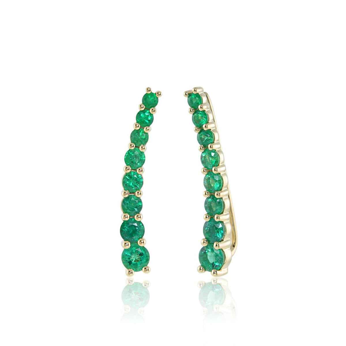 DASHA Emerald Medium Ear Cuff Single