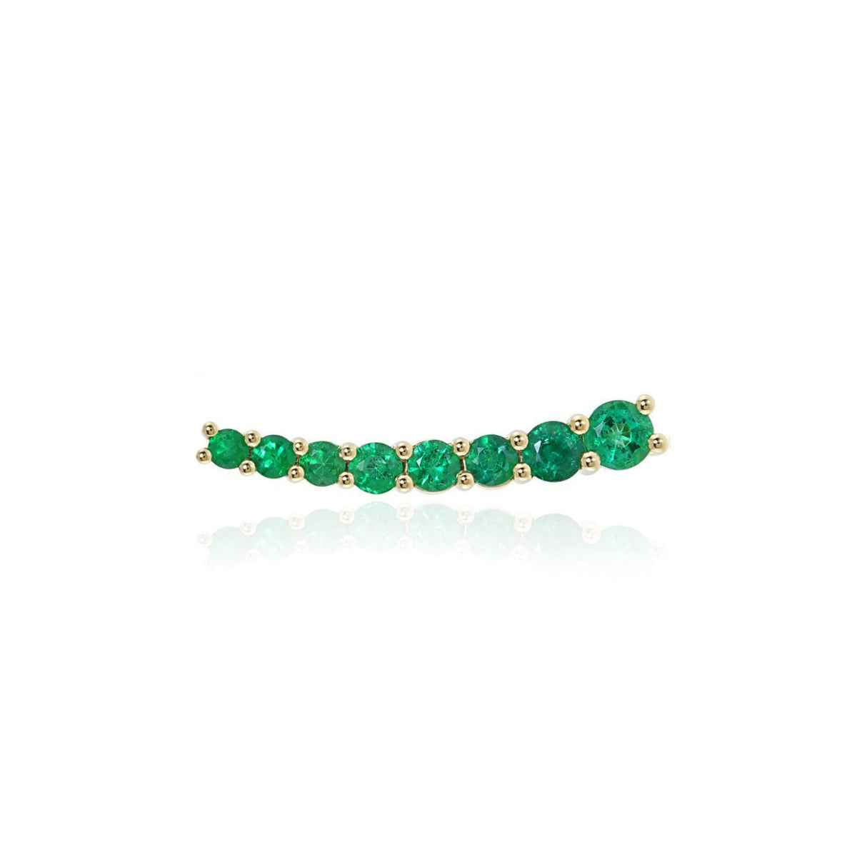 DASHA Emerald Medium Ear Cuff Single
