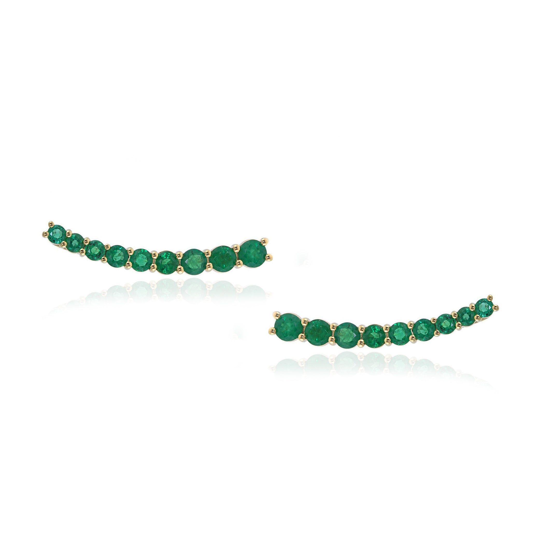 DASHA Emerald Large Ear Cuff Single - ALINKA Fine Jewellery