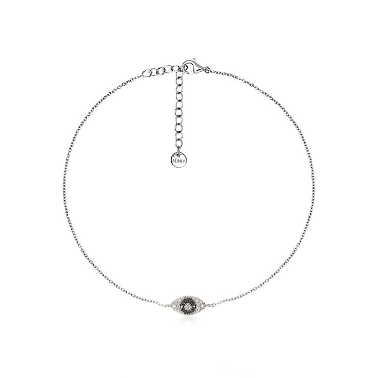 Evil Eye Diamond Anklet