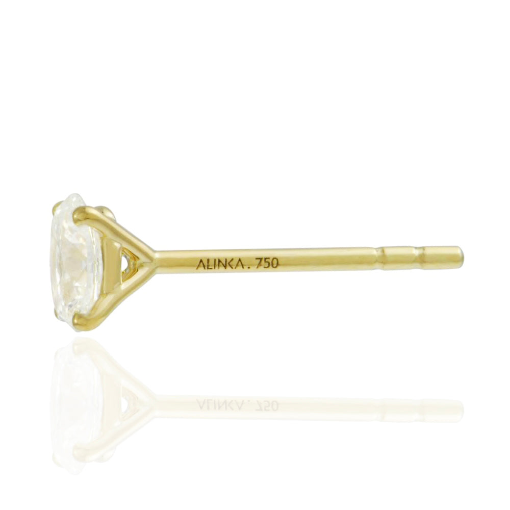 DASHA Oval Diamond Stud Earring Single