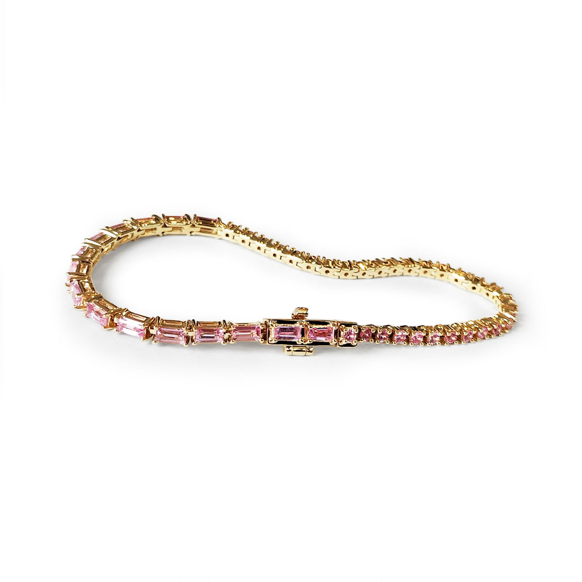 Pink Sapphire AMALFI Line tennis bracelet