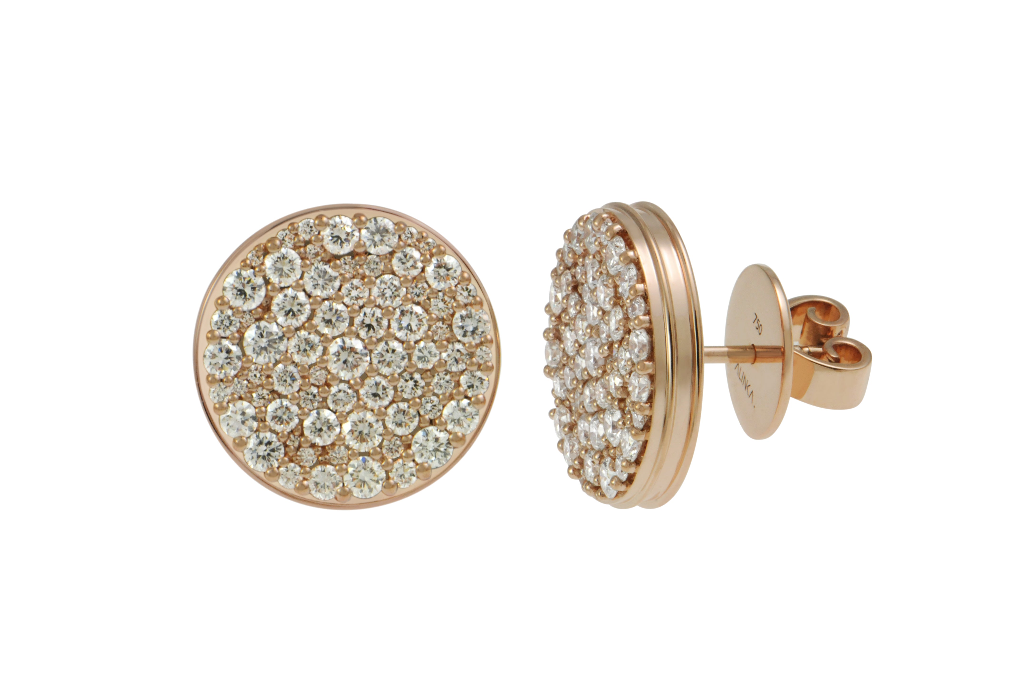 BLACK CAVIAR White Diamond Stud Earrings Pair