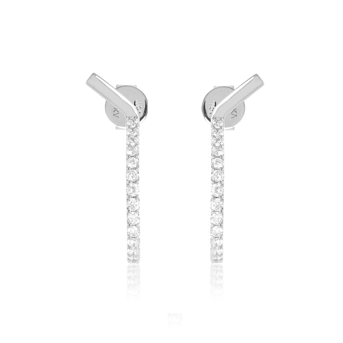 CLOUD Diamond Hoop Earrings Pair