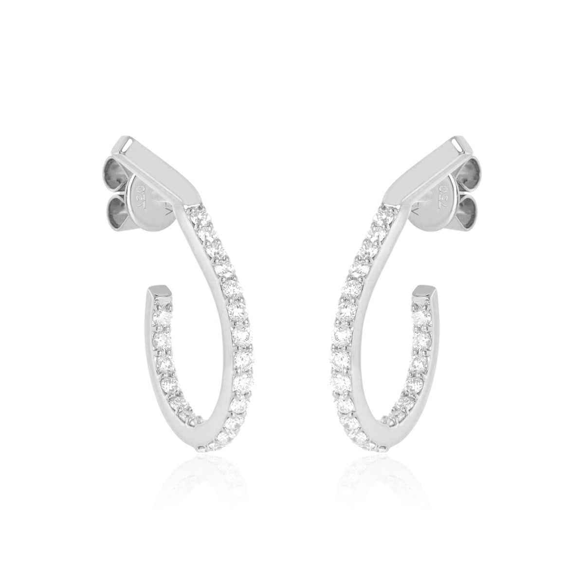 CLOUD Diamond Hoop Earrings Pair
