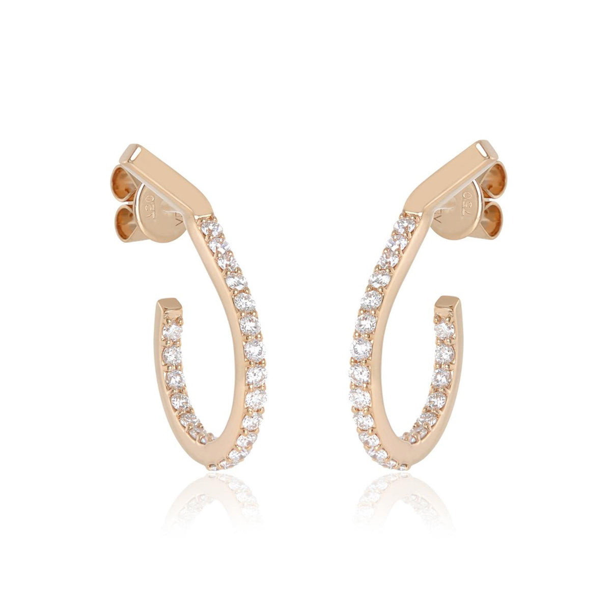 CLOUD Diamond Hoop Earrings Pair