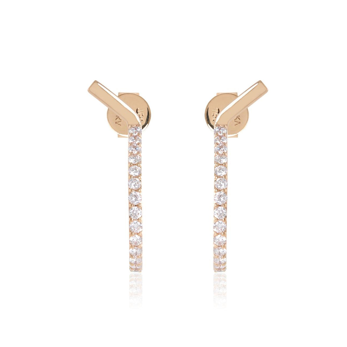 CLOUD Diamond Hoop Earrings Pair
