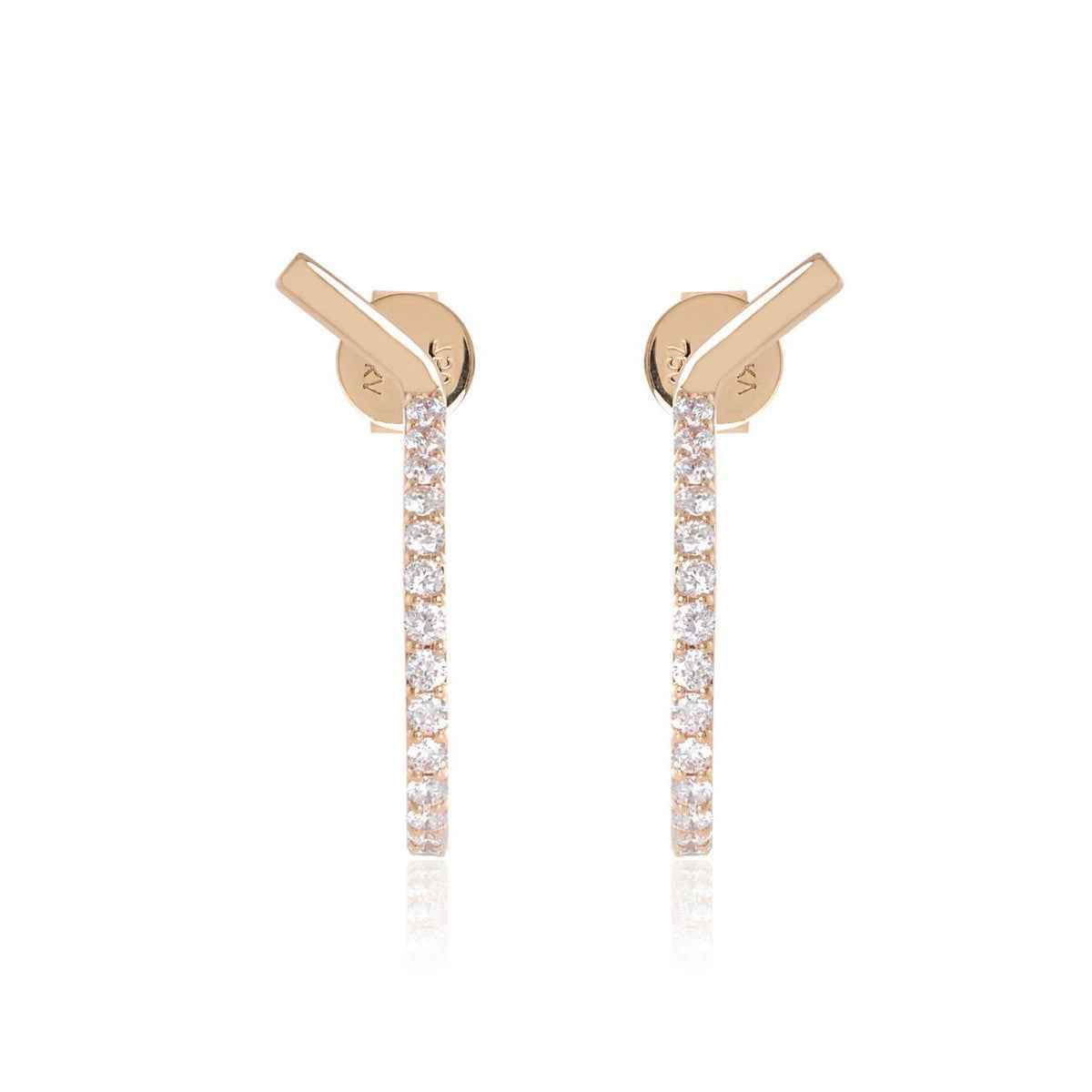 CLOUD Diamond Hoop Earrings Pair
