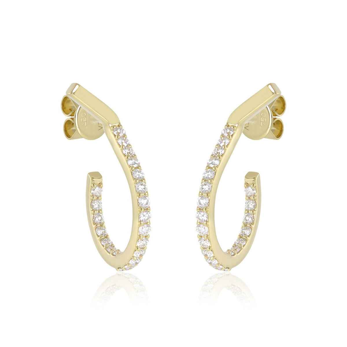 CLOUD Diamond Hoop Earrings Pair