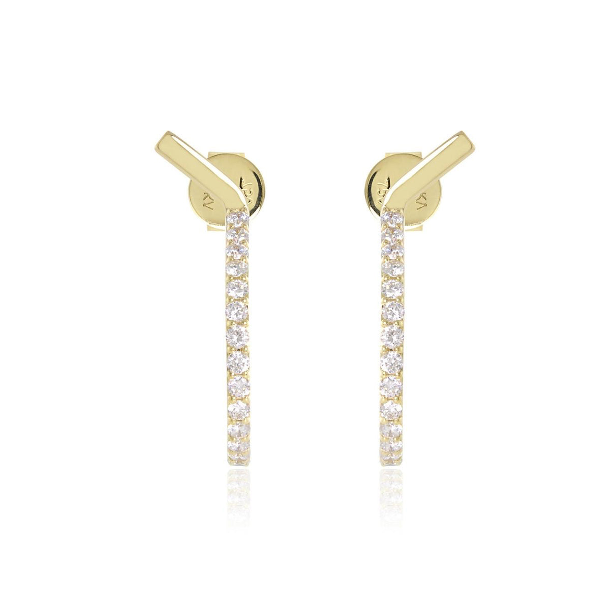 CLOUD Diamond Hoop Earrings Pair
