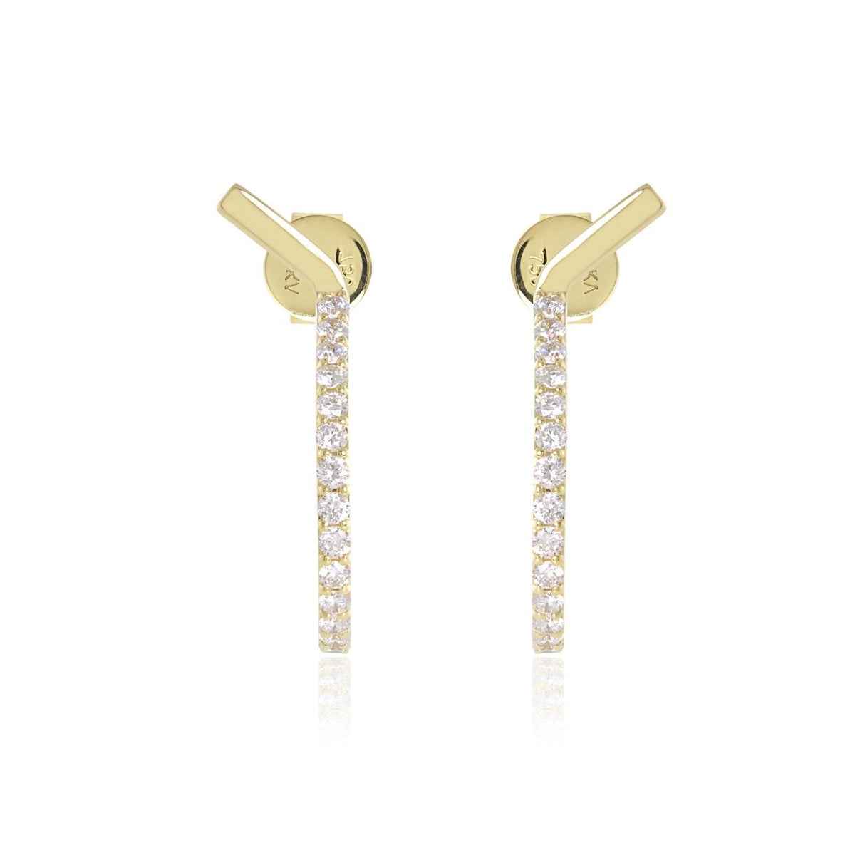 CLOUD Diamond Hoop Earrings Pair