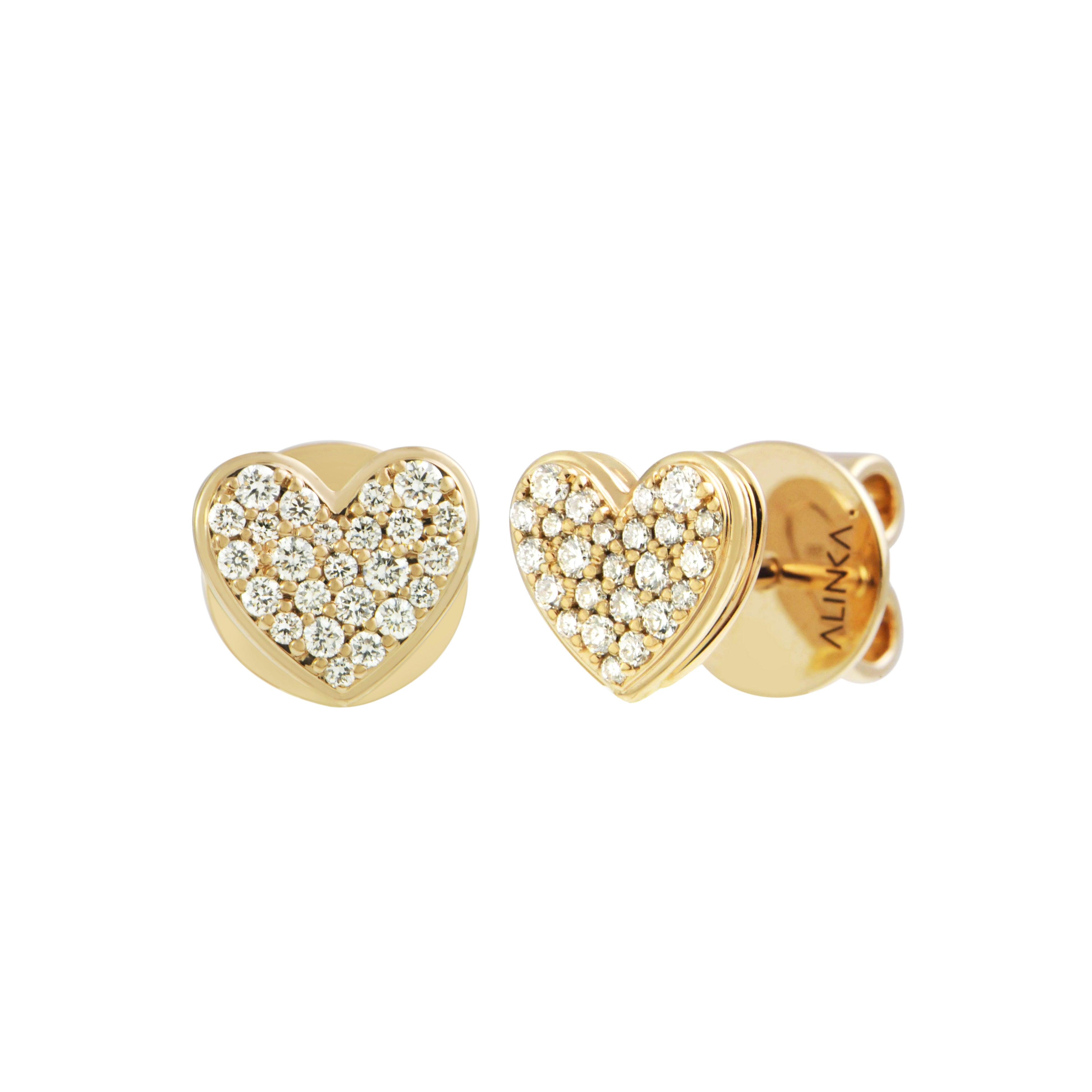 CAVIAR HEART Diamond Earrings Pair