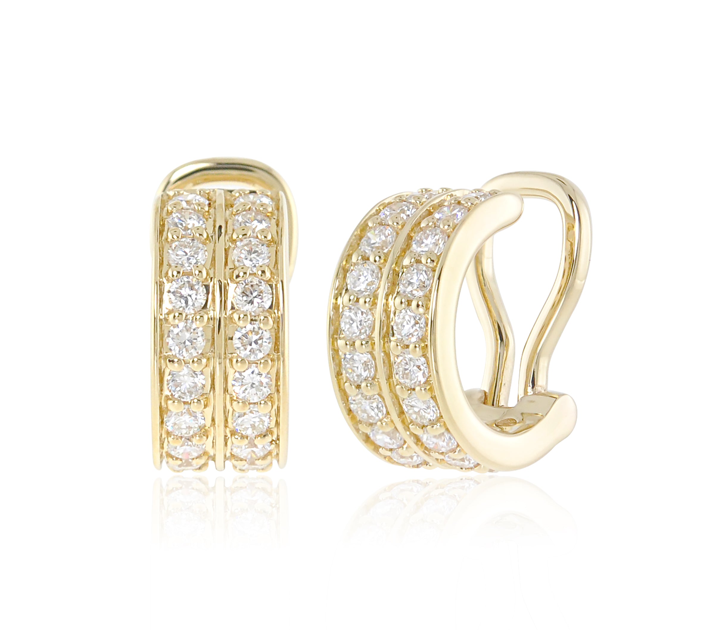 IRINA Double Row Diamond Ear Cuff Single