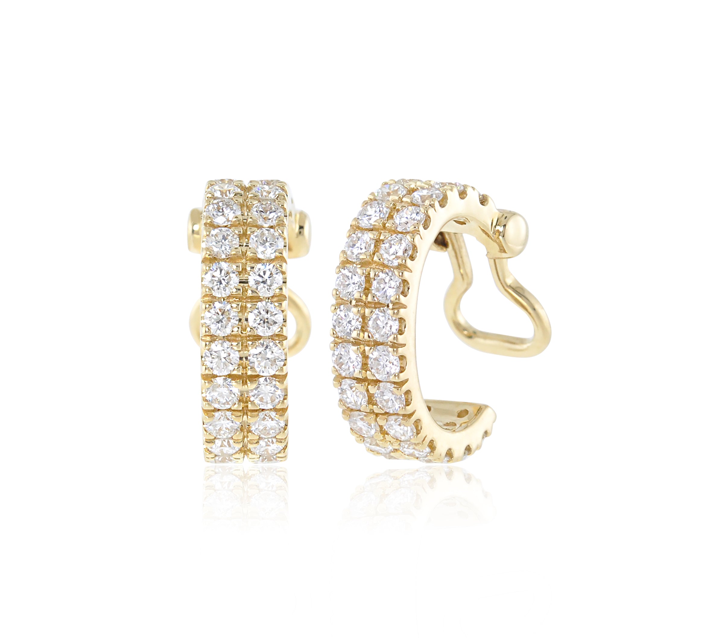 ELENA Double Row Diamond Ear Cuff Single