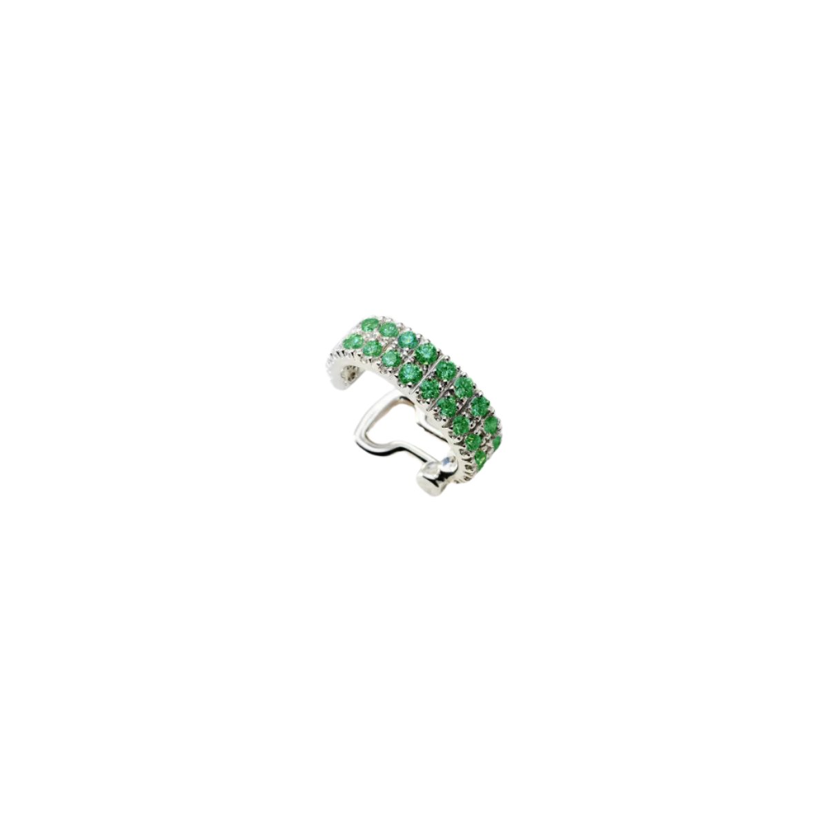 ELENA Double Row Emerald Ear Cuff Single