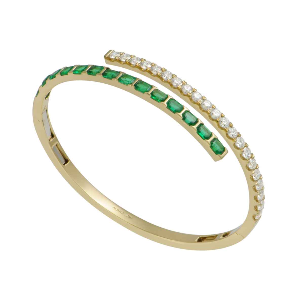 ECLIPSE Emerald and Diamond Bangle