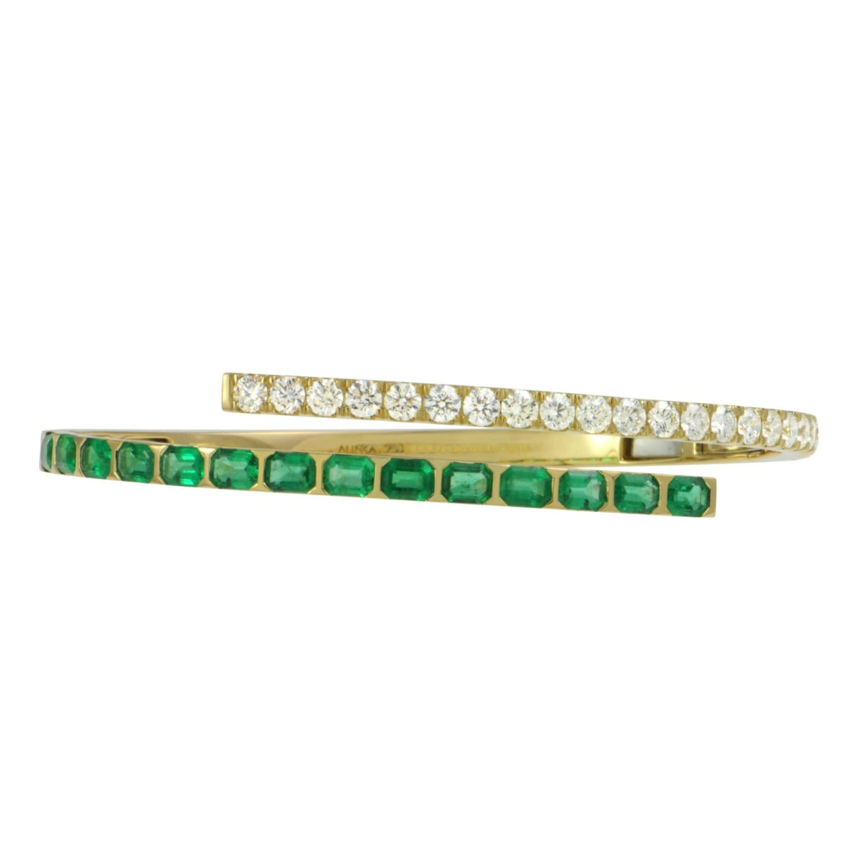 ECLIPSE Emerald and Diamond Bangle