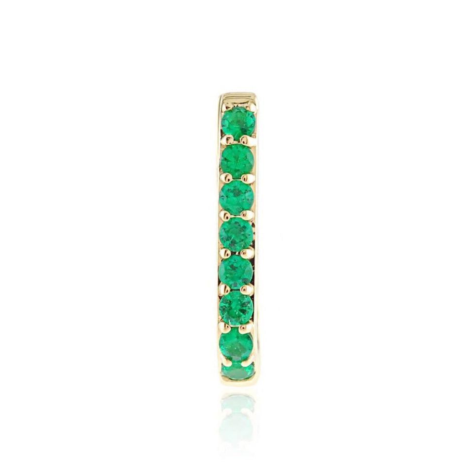 Emerald LINKA mini hoop style earring