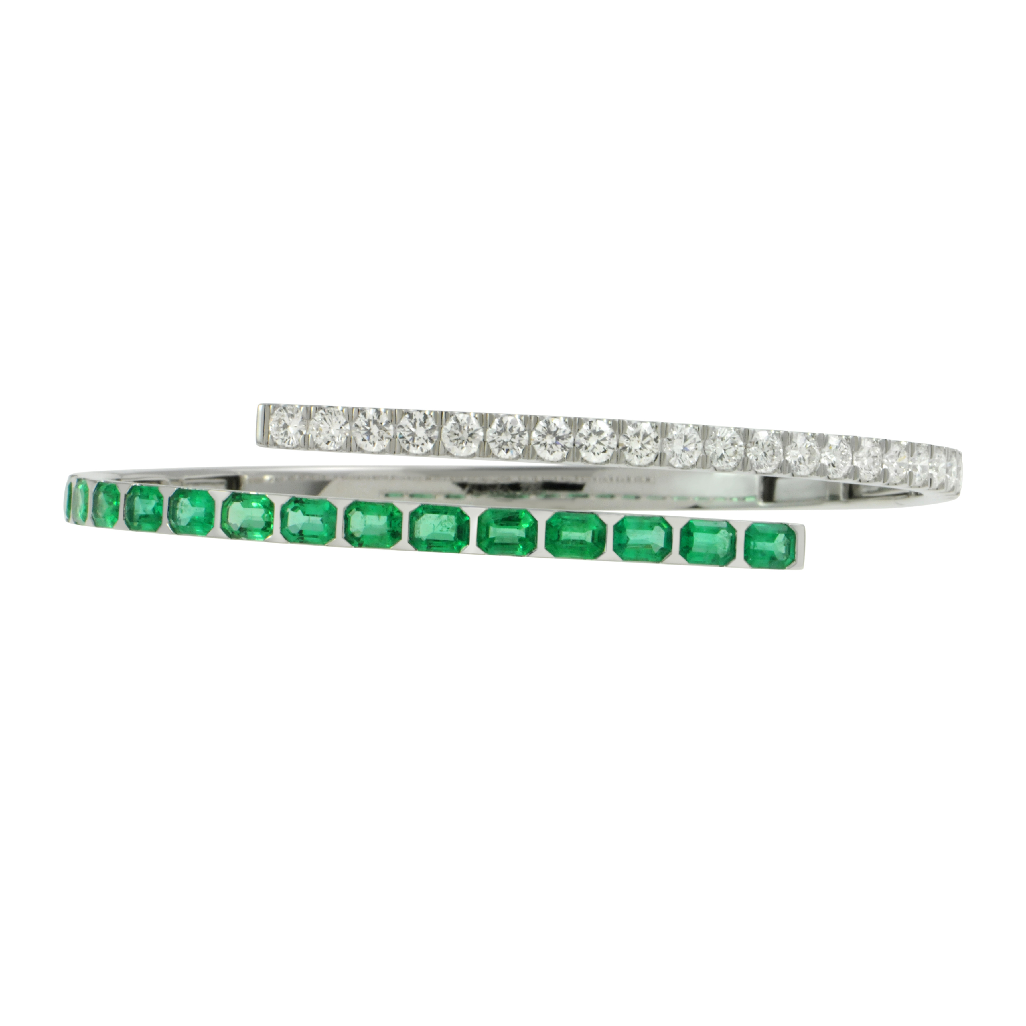 ECLIPSE Emerald and Diamond Bangle