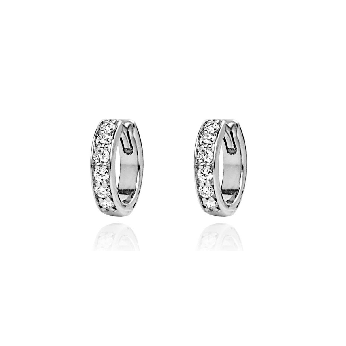 IRINA Diamond Huggie Hoop Earrings Pair