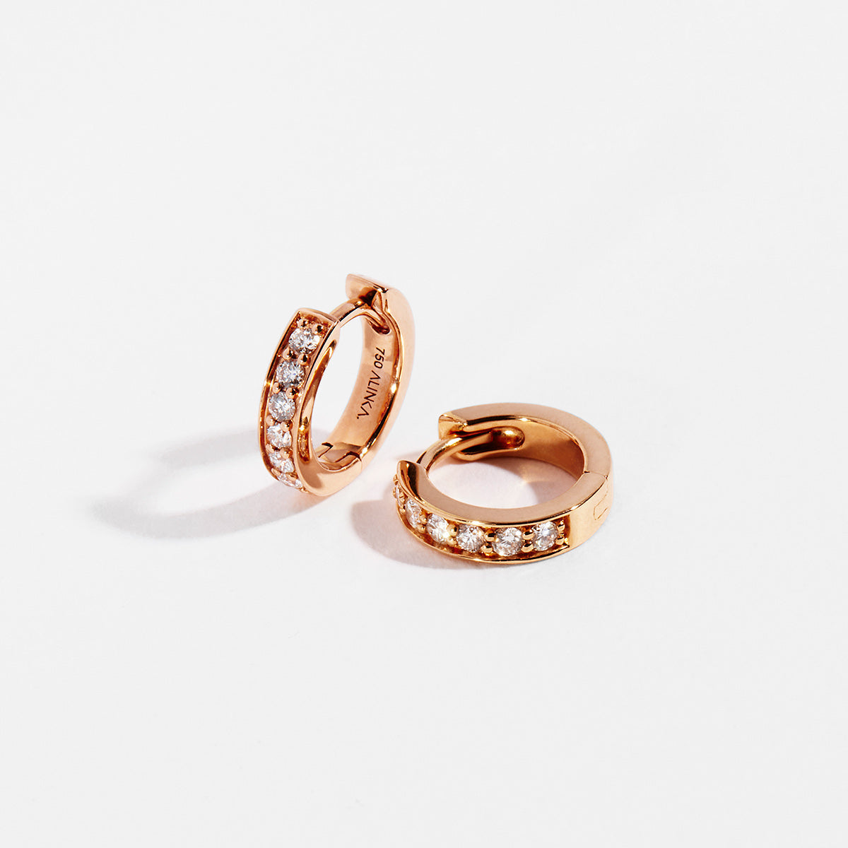 IRINA Diamond Huggie Hoop Earrings Pair
