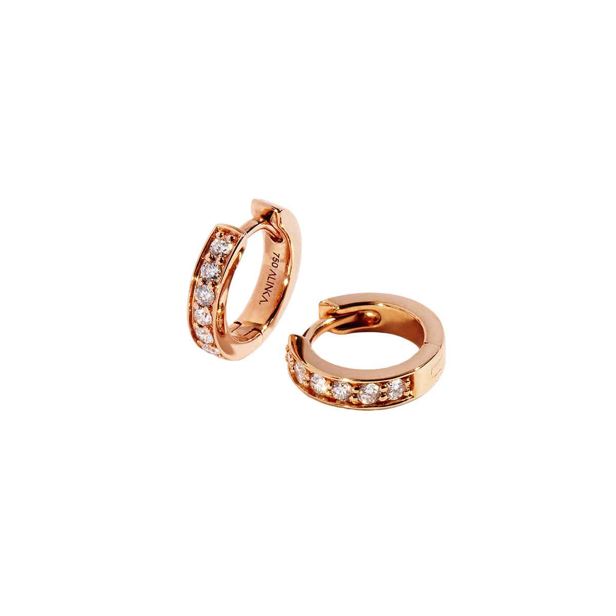 IRINA Diamond Huggie Hoop Earrings Pair