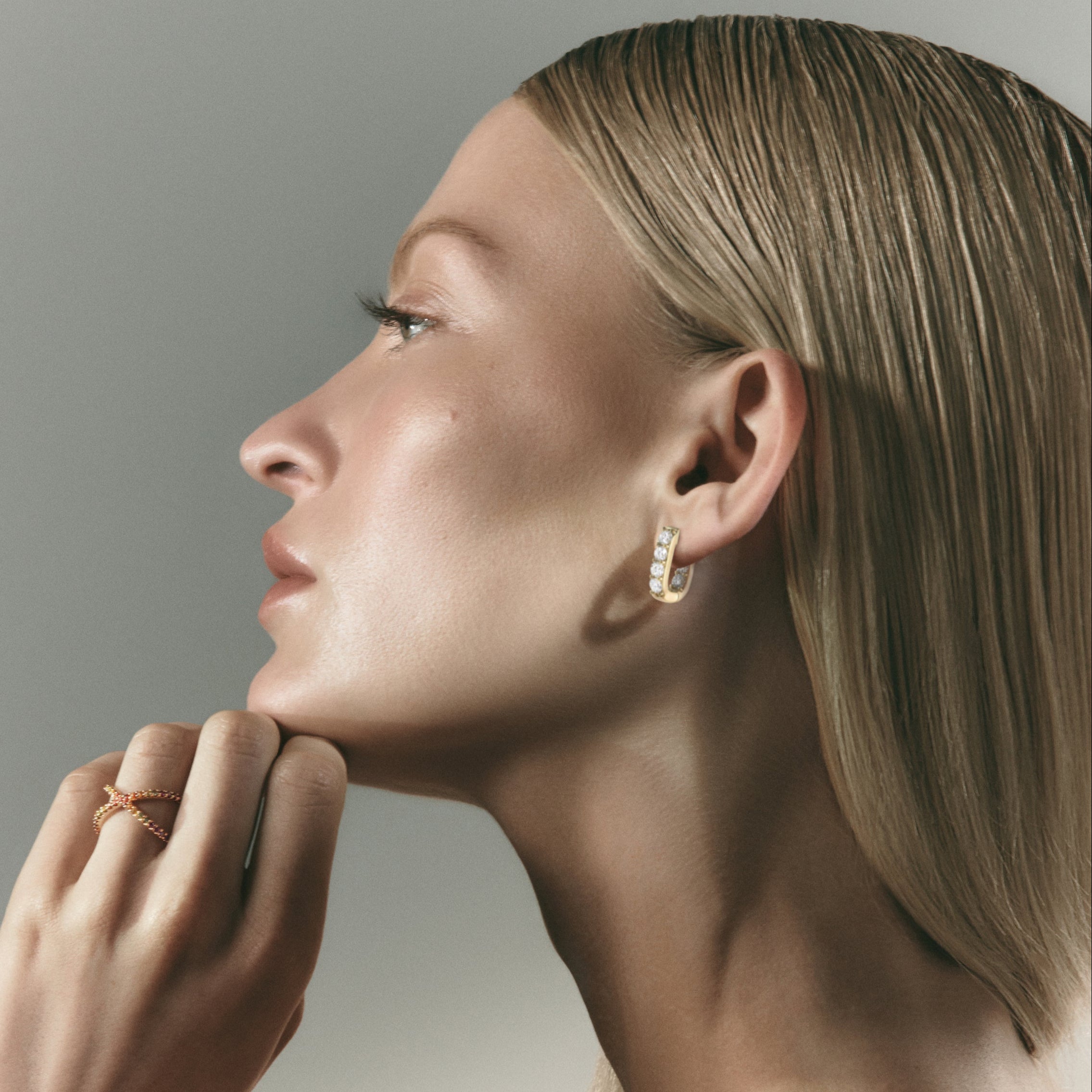 LINKA Grande Diamond Earrings Pair