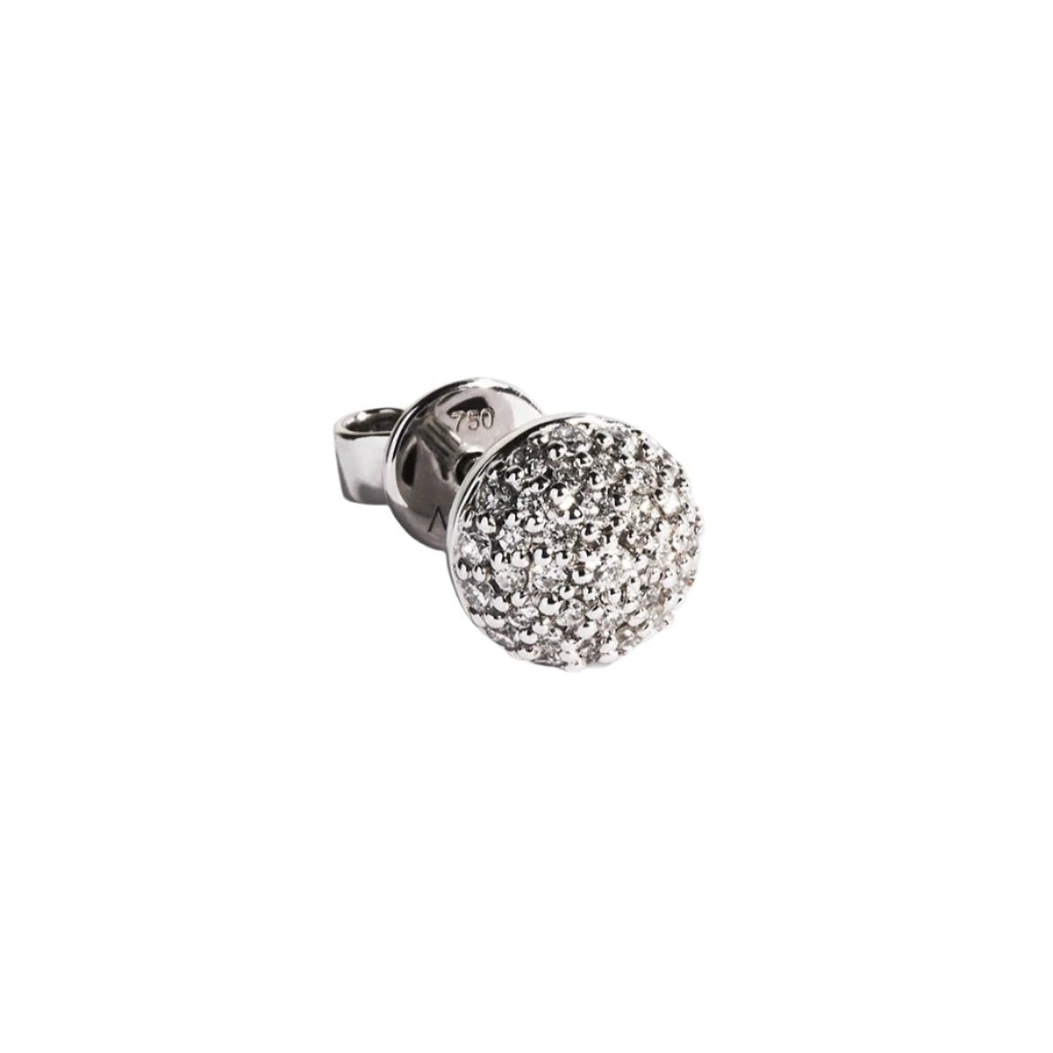 BLACK CAVIAR White Diamond Mini Stud Earring Single