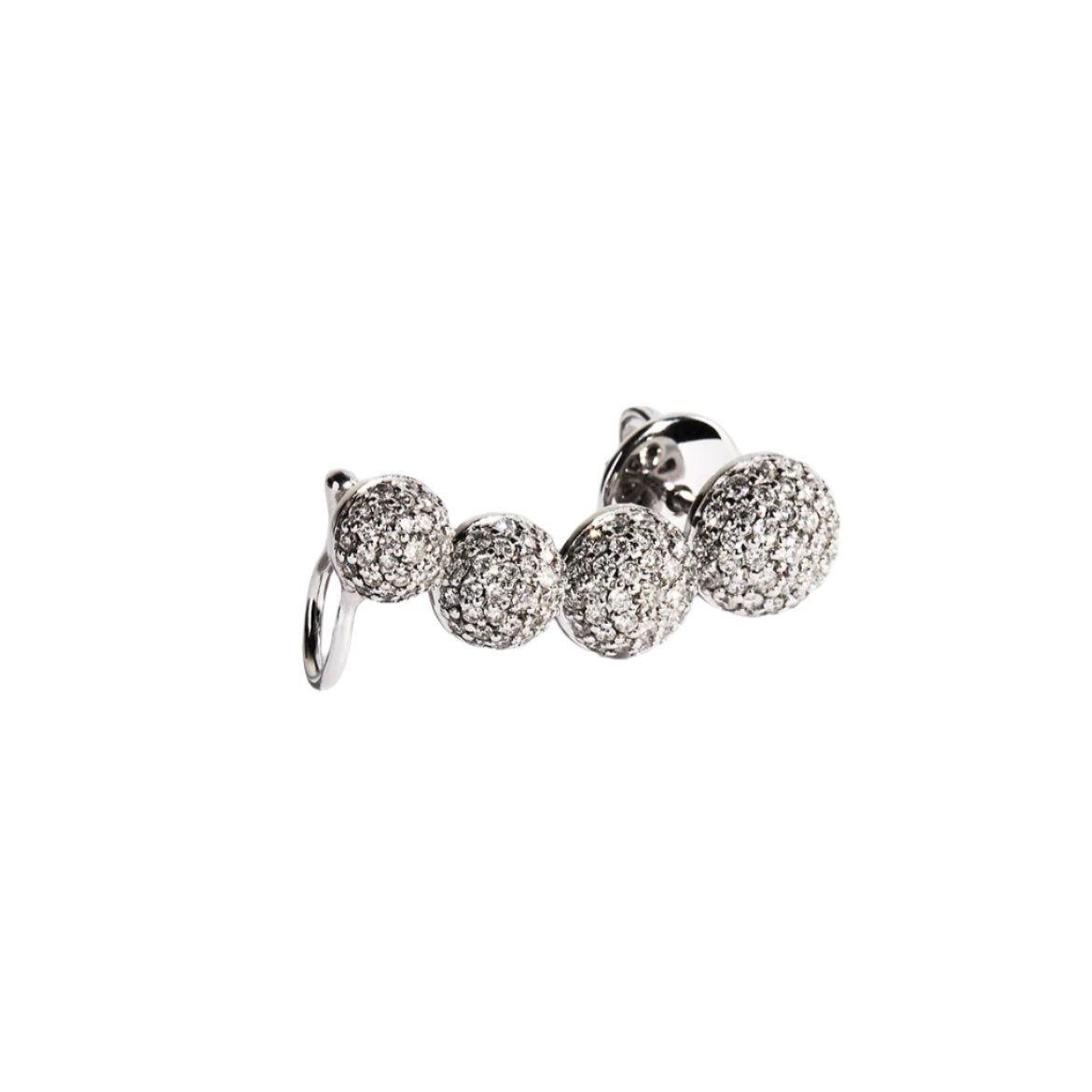 BLACK CAVIAR White Diamond Ear Cuff Single