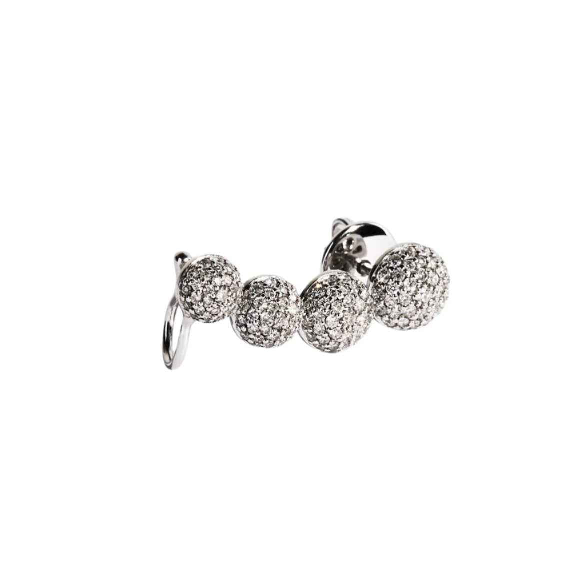 BLACK CAVIAR White Diamond Ear Cuff Single
