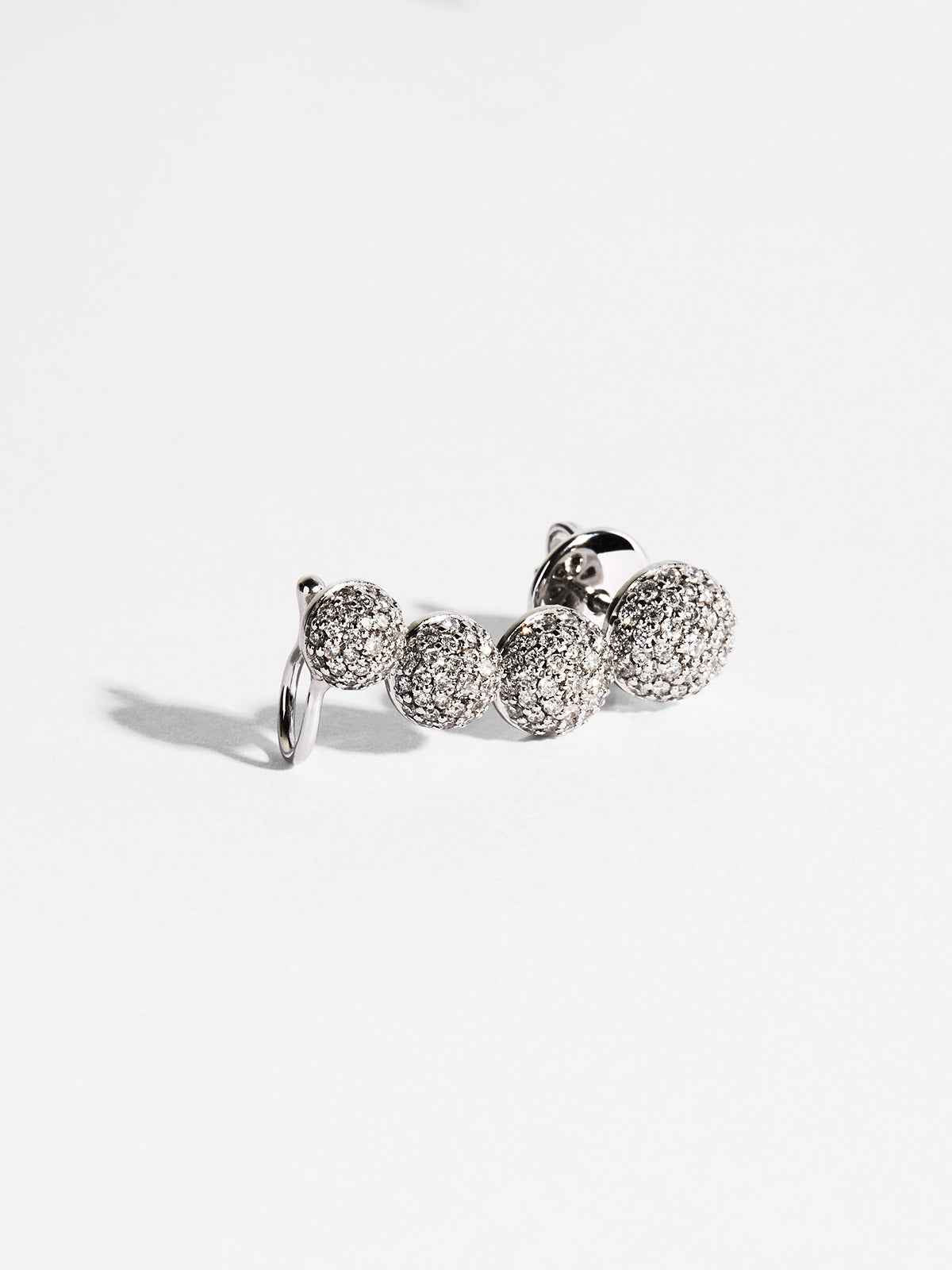 BLACK CAVIAR White Diamond Ear Cuff Single