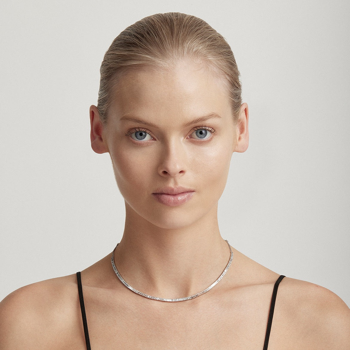 AURORA Baguette Diamond Tennis Necklace 6ct
