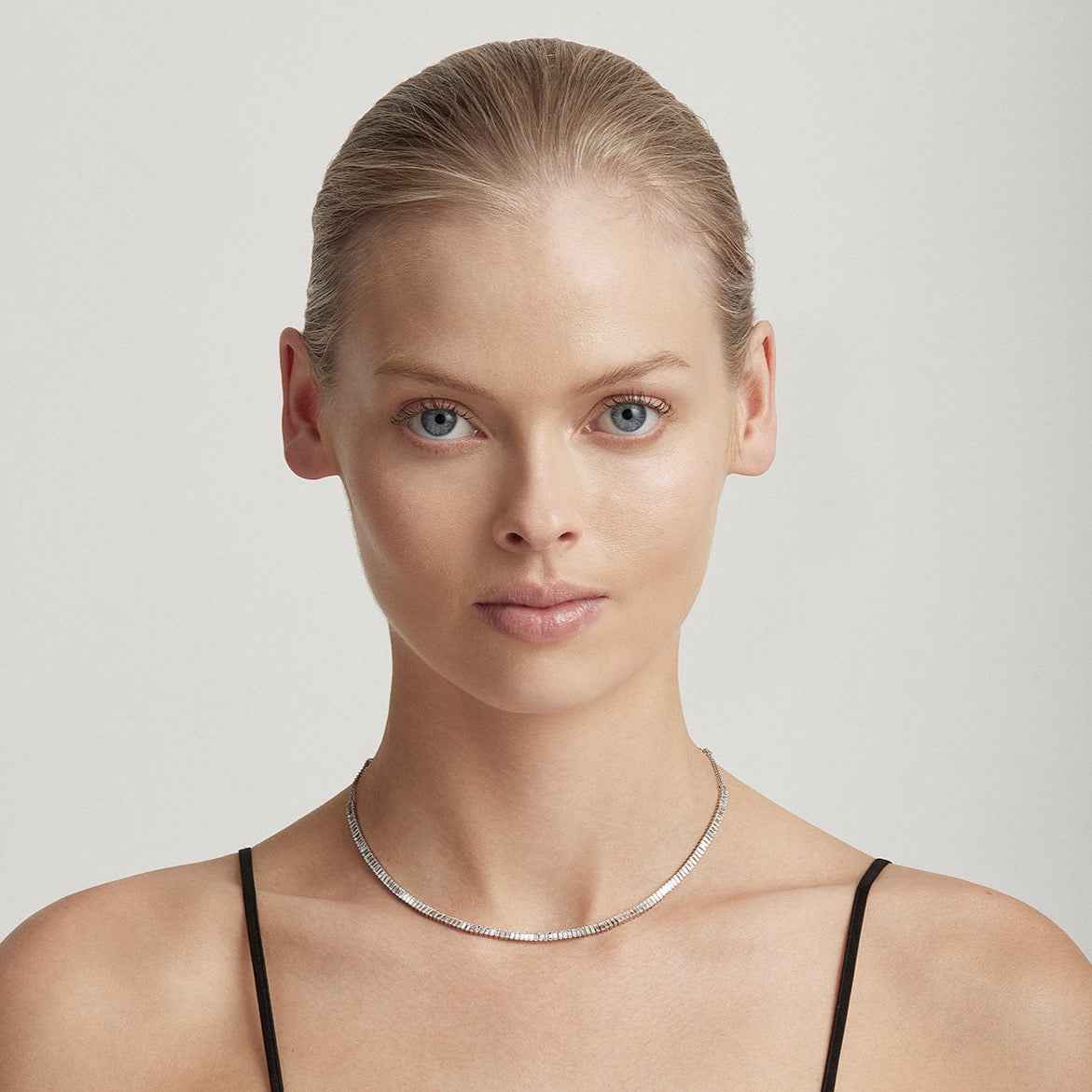 AURORA Baguette Diamond Tennis Necklace 6ct
